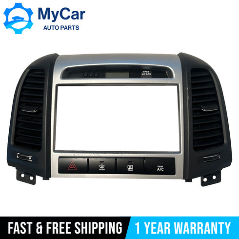 2007-2012 HYUNDAI SANTA FE CENTER DASH RADIO CLAIMTE AIR VENT TRIM BEZEL OEM