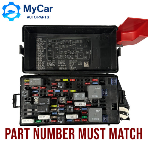 OEM REAR FUSE BOX UNDER SEAT 2008 - 2011 BUICK LUCERNE CADILLAC DTS 13712250