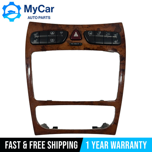 OEM 2001-2005 Mercedes-Benz W203 C240 AC Climate Control Wood Trim 2038217079