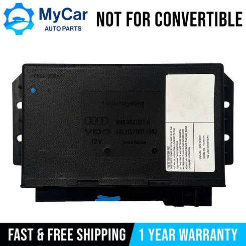 2000 - 2002 AUDI TT COUPE Comfort Convenience Body Module BCM CCM 8N8962267A
