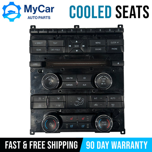 2010-2012 FORD TAURUS RADIO CLIMATE CONTROL PANEL COOLED SEATS AG1T-18A802-DB