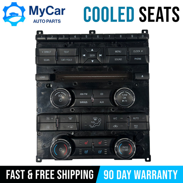 2010-2012 FORD TAURUS RADIO CLIMATE CONTROL PANEL COOLED SEATS AG1T-18A802-DB