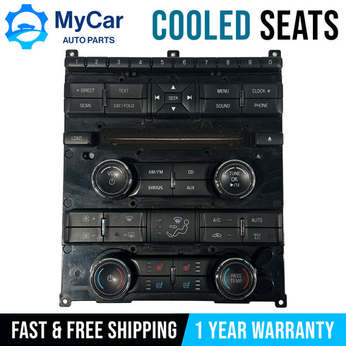 2010-2012 FORD TAURUS RADIO CLIMATE CONTROL PANEL COOLED SEATS AG1T-18A802-DB