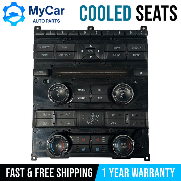 2010-2012 FORD TAURUS RADIO CLIMATE CONTROL PANEL COOLED SEATS AG1T-18A802-DB