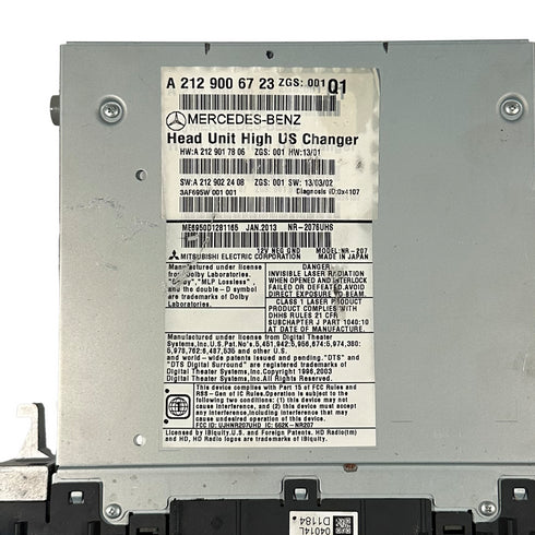 2014-2016 MERCEDES E350 NAVIGATION RADIO RECEIVER CD HEAD UNIT A2129007426 OEM