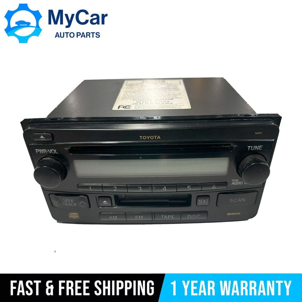 2004-2007 Toyota Highlander AM FM Radio Tape Deck CD Player Receiver 86120-52241