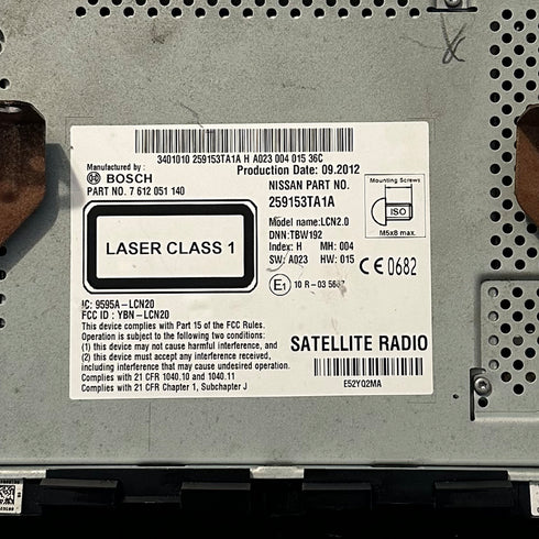 2013-2014 NISSAN ALTIMA RADIO RECEIVER AM FM CD PLAYER DISPLAY NAVIGATION OEM