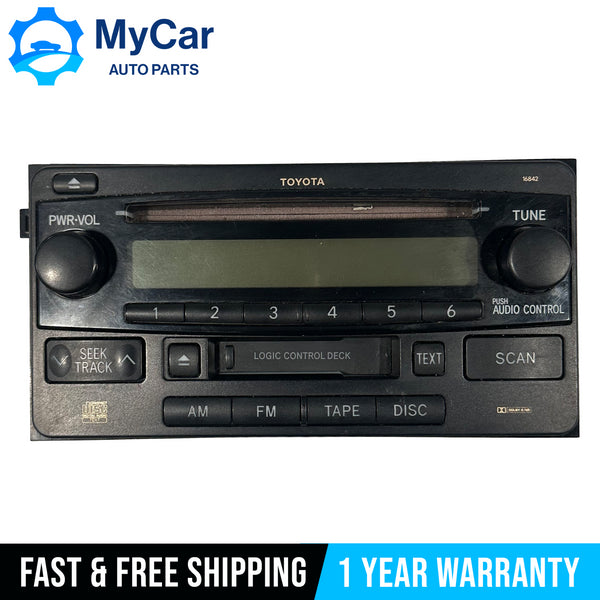 2004-2007 Toyota Highlander AM FM Radio Tape Deck CD Player Receiver 86120-52241