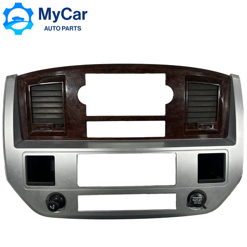 06-08 Dodge Ram 1500 2500 center dash bezel radio heater surround AIR VENTS OEM