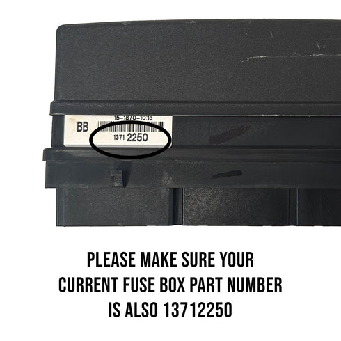 OEM REAR FUSE BOX UNDER SEAT 2008 - 2011 BUICK LUCERNE CADILLAC DTS 13712250