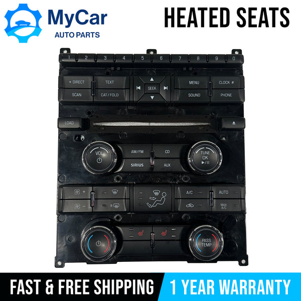 OEM 2010-2012 FORD TAURUS RADIO AC CLIMATE CONTROL PANEL HEATED AG1T-18A802-CB