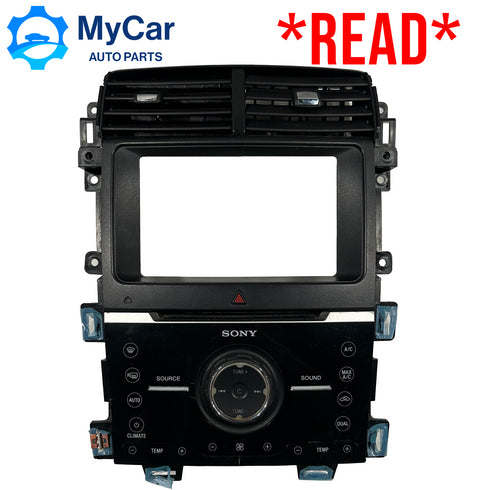 *READ* 2011-2014 Ford Edge Sony Radio Face Climate Control Panel DT4T-18A802-CB