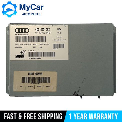 2006-2016 AUDI Q7 SIRIUS SATELLITE RADIO RECEIVER MODULE 4E0035593F OEM