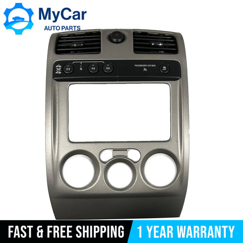 2004-2012 CHEVY COLORADO GMC CANYON CENTER DASH RADIO VENT BEZEL SILVER