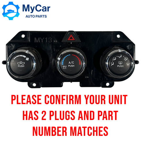 2 PLUGS 2013-2018 Dodge Ram 2500 3500 AC Heater Climate Control Unit 68268189AA