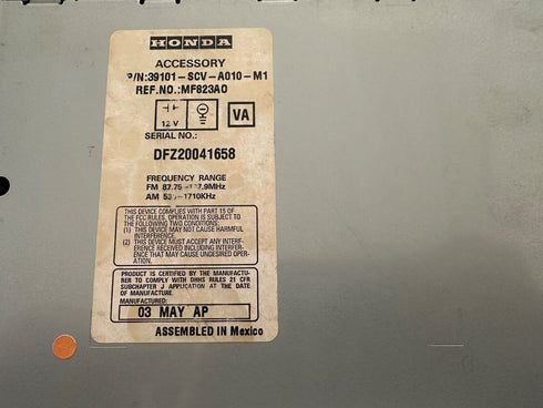 TESTED!! OEM 2003-2006 HONDA CRV ELEMENT RADIO AM FM CD STEREO 39101-SCV-A010-M1