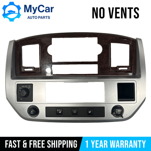 06-08 Dodge Ram 1500 2500 center dash bezel radio heater surround AIR VENTS OEM