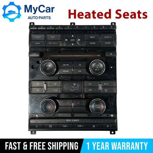 OEM 2009 - 2012 Ford Flex Radio Climate AC Heater Control Panel 8A8T-18A802-CF