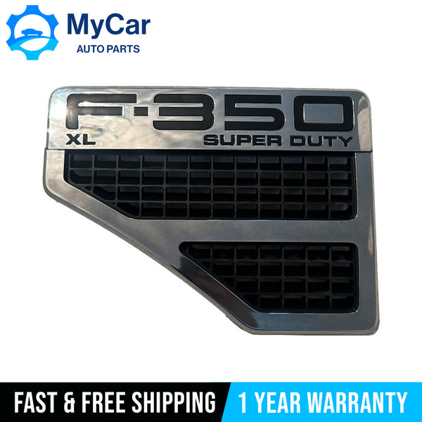 2008-10 Ford F-350 Super Duty XL Left Driver Fender Emblem Badge Logo Chrome