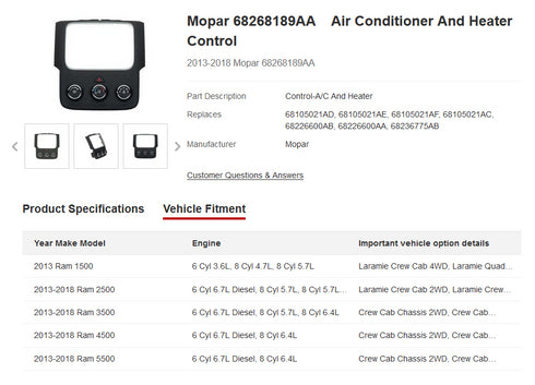 2 PLUGS 2013-2018 Dodge Ram 2500 3500 AC Heater Climate Control Unit 68268189AA