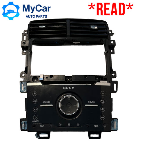*READ* 2011-2014 Ford Edge Sony Radio Face Climate Control Panel DT4T-18A802-CB