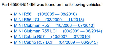 2005-2016 Mini Cooper Instrument Cluster Speedometer Head Navigation Screen MPH