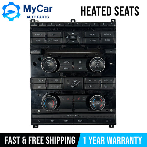 OEM 2009 - 2012 Ford Flex Radio Climate AC Heater Control Panel 8A8T-18A802-CF