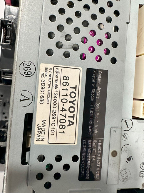 OEM 2004-2009 TOYOTA PRIUS INFO DASH ENERGY DISPLAY SCREEN MONITOR 86110-47081