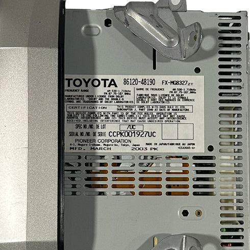 2004-2009 LEXUS RX350 RX400h RX450h FACTORY RADIO CD CHANGER 86120-48190