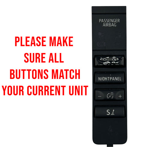 2007 - 2011 Saab 9-3 Convertible Top ESP NightPanel Control Switch 12770478 OEM