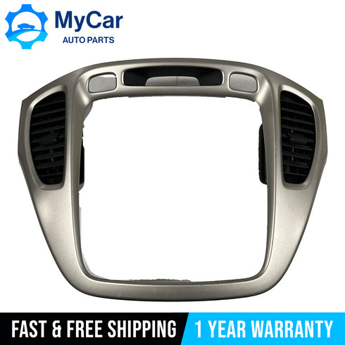 01-07 Toyota Highlander Center Dash Bezel Trim Radio Climate Control 55405-48080