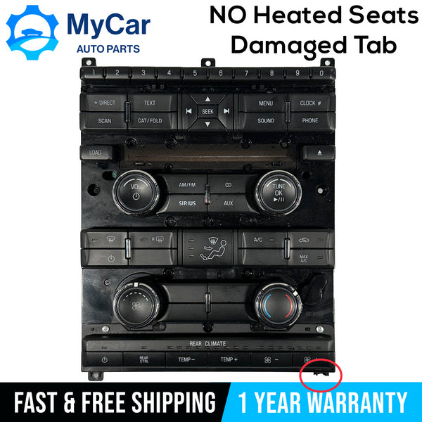 OEM 2009 - 2012 Ford Flex Radio Climate AC Heater Control Panel 8A8T-18A802-AF