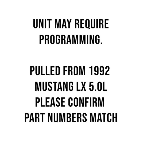 1989-1993 FORD MUSTANG 5.0L PCM ECU ECM ENGINE COMPUTER E9ZF-12A650-CA A9P