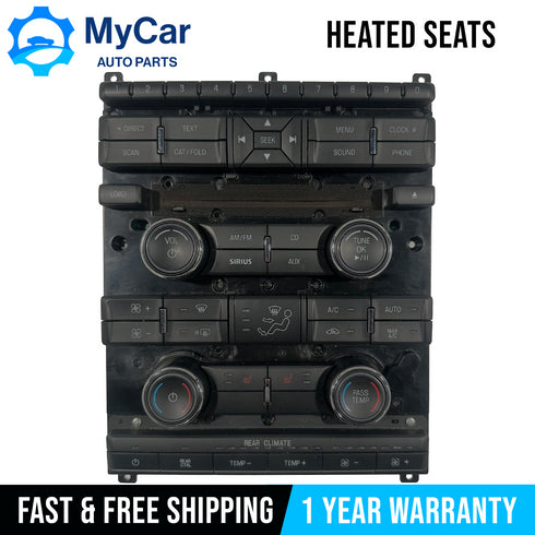 OEM 2009 - 2012 Ford Flex Radio Climate AC Heater Control Panel 8A8T-18A802-CF