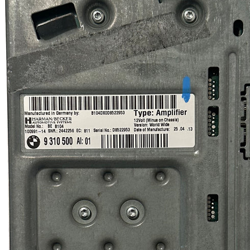 2012-19 BMW F30 F34 F36 F32 F80 F82 M3 M4 Amplifier Harman Kardon AMP 9310500