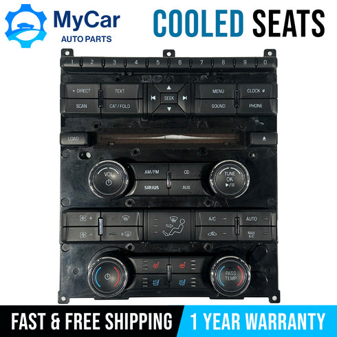 2010-2012 FORD TAURUS RADIO CLIMATE CONTROL PANEL COOLED SEATS AG1T-18A802-DB