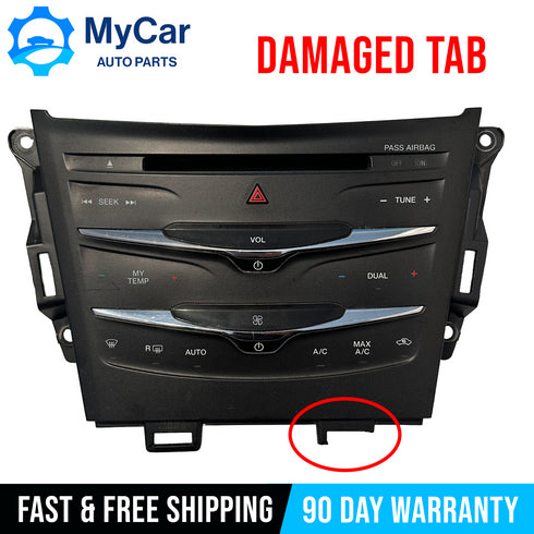 2013 - 2019 Lincoln MKT Radio Dual Climate Control Panel EE9T-18A802-AB