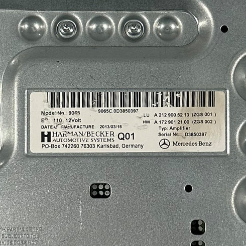 2008-2017 Mercedes W204 C350 E350 E550 Amplifier Amp Harman Becker 2129005213