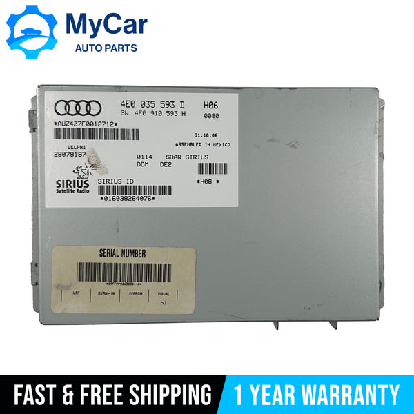 2006-2016 AUDI Q7 SIRIUS SATELLITE RADIO RECEIVER MODULE 4E0035593D OEM