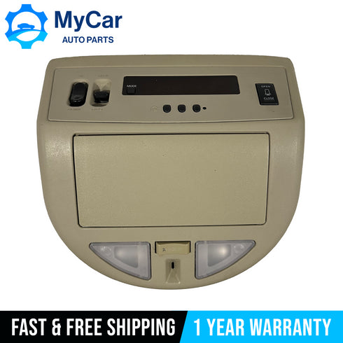2004-12 Nissan Armada QX56 Overhead Console Dome Light Digital Sunroof Beige OEM
