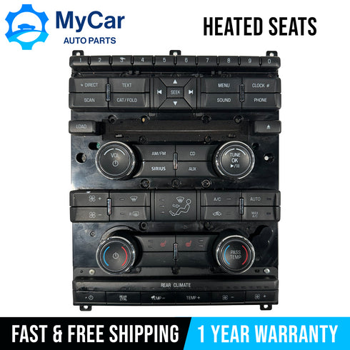 OEM 2009-2012 Ford Flex Heated Seat Radio AC Climate Control Unit AA8T-18A802-CB