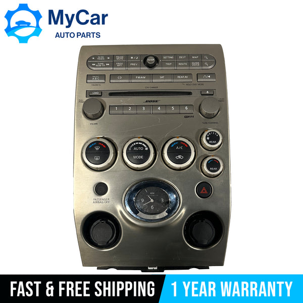 2004-2007 INFINITI QX56 NAVIGATION RADIO CD PLAYER CLIMATE CONTROL PANEL BEZEL
