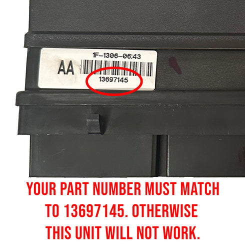 OEM REAR FUSE BOX UNDER SEAT 2008-2011 BUICK LUCERNE CADILLAC DTS 13697145