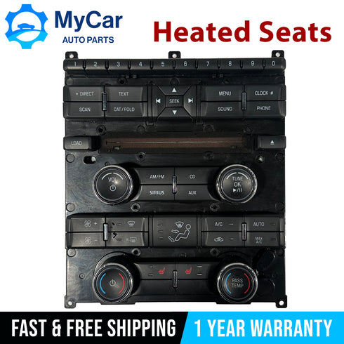OEM 2010-2012 FORD TAURUS RADIO AC CLIMATE CONTROL PANEL HEATED AG1T-18A802-CB