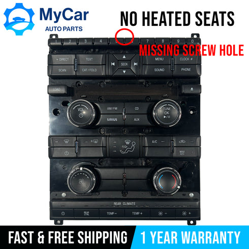 OEM 2009 - 2012 Ford Flex Radio Climate AC Heater Control Panel 8A8T-18A802-AF