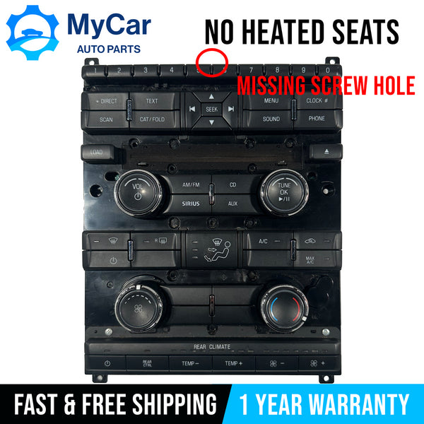 OEM 2009 - 2012 Ford Flex Radio Climate AC Heater Control Panel 8A8T-18A802-AF