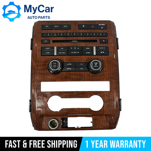 2009 2010 Ford F150 Lariat Center Dashboard Instrument Panel Wood Radio OEM