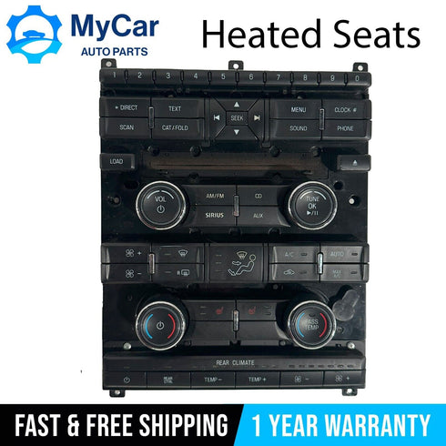 OEM 2009-2012 Ford Flex Heated Seat Radio AC Climate Control Unit AA8T-18A802-CB